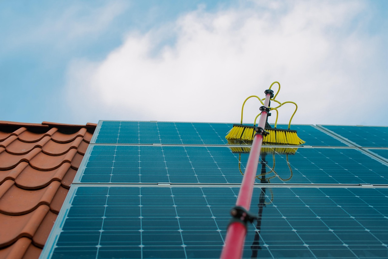 cleaning solar panels